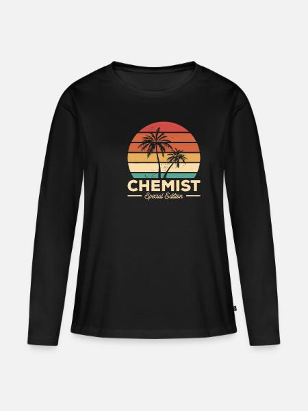 Vintage Chemiker Sonderausgabe Chemie - Frauen Premium Bio Langarmshirt - Schwarz