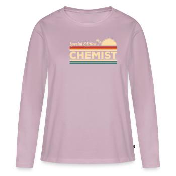 Vintage Sonderausgabe Chemiker Chemie - Frauen Premium Bio Langarmshirt - Altrosa - Vorne - Julia (174cm)