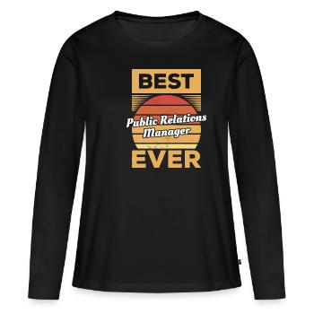 Vintage Best Public Relations Manager Ever - Women's Premium Organic Long Sleeve Shirt - black - Front - Julia (174cm)