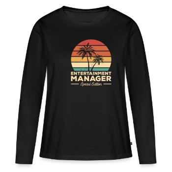 Vintage Entertainment Manager - Women's Premium Organic Long Sleeve Shirt - black - Front - Julia (174cm)