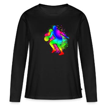 Dunking Basketball Player Layup Basketballeri - Women's Premium Organic Long Sleeve Shirt - black - Front - Julia (174cm)