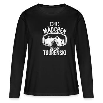 Ski de randonnée Alpinisme Randonnée Cadeau Ski de randonnée Tou - T-shirt manches longues Premium bio Femme - noir - Devant - Julia (174cm)