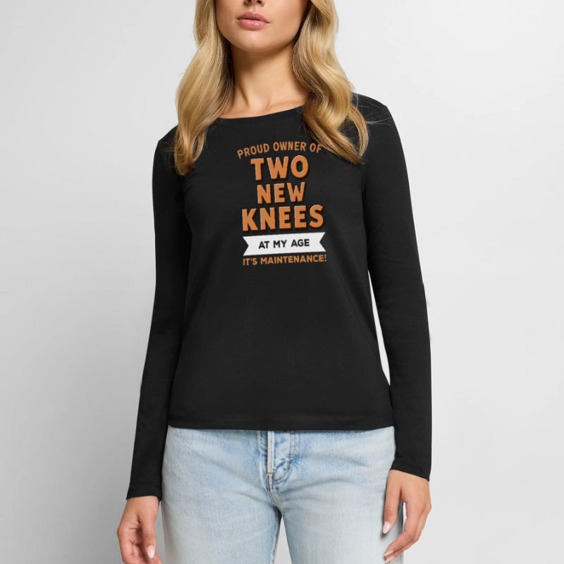 Bionic Knee Replacement Surgery Joint Recovery Women's Premium Organic Long Sleeve Shirt