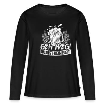 Bière Boire de la bière Fun Pub Boire Boire Spree Beer Tr - T-shirt manches longues Premium bio Femme - noir - Devant - Julia (174cm)