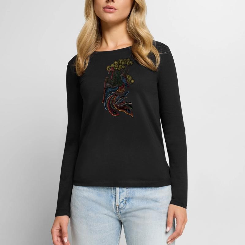 Hōō (鳳凰 Phönix, Phönix oder Phönix) | Yōkai-Serie Frauen Premium Bio Langarmshirt