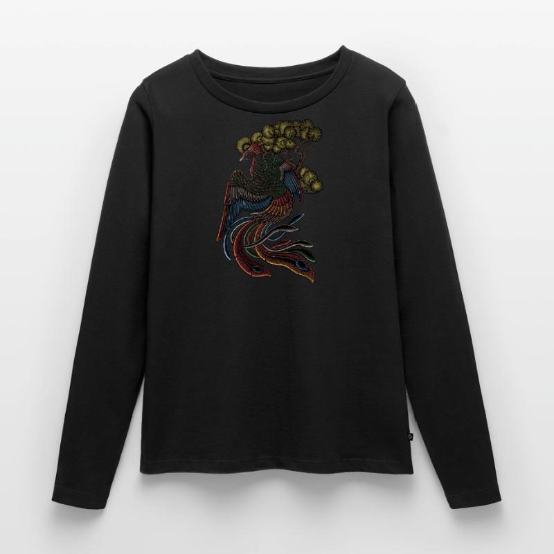 Hōō (鳳凰 Phönix, Phönix oder Phönix) | Yōkai-Serie Frauen Premium Bio Langarmshirt