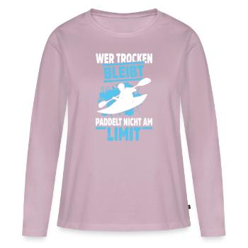 Kajak Geschenkidee Kanu Paddeln Kajakfahren - Frauen Premium Bio Langarmshirt - Altrosa - Vorne - Julia (174cm)