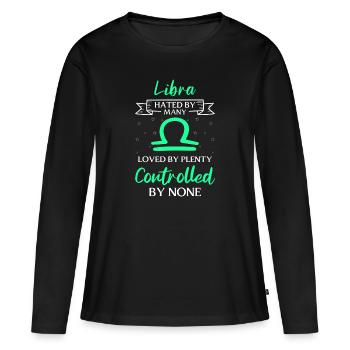 Geburtstag Tierkreiszeichen Aberglaube Stern - Frauen Premium Bio Langarmshirt - Schwarz - Vorne - Julia (174cm)