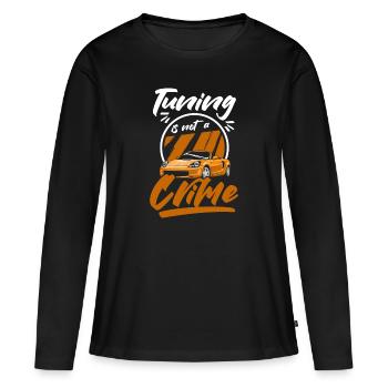Voitures Tuner - T-shirt manches longues Premium bio Femme - noir - Devant - Julia (174cm)