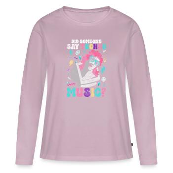 Techno Dubstep Raver - Women's Premium Organic Long Sleeve Shirt - dusky pink - Front - Julia (174cm)