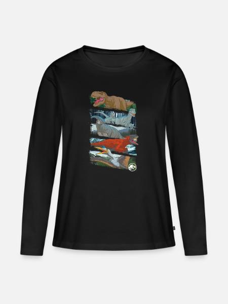 Jurassic World Ulike dinosaurer - Premium økologisk langærmet T-shirt til kvinder - sort