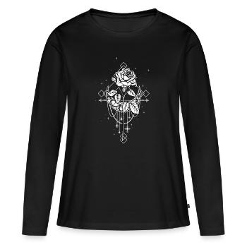Blanc Noir Noir Witch Wicca - T-shirt manches longues Premium bio Femme - noir - Devant - Julia (174cm)