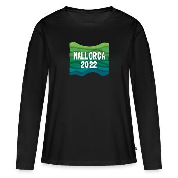 Mallorca 2022, Malle, Îles Baléares, Espagne, Méditerranée - T-shirt manches longues Premium bio Femme - noir - Devant - Julia (174cm)