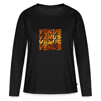 Conception de Venus - T-shirt manches longues Premium bio Femme - noir - Devant - Julia (174cm)