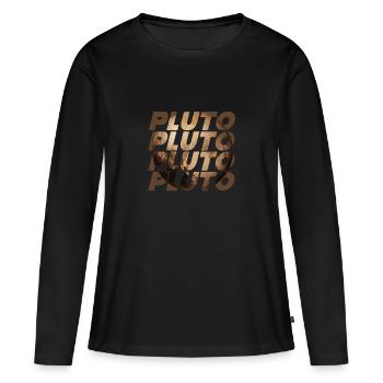 Conception de Pluton - T-shirt manches longues Premium bio Femme - noir - Devant - Julia (174cm)