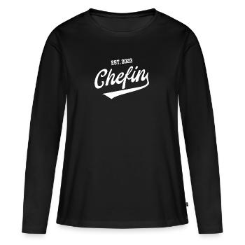 Chefin 2023 Selbstständigkeit Unternehmerin - Frauen Premium Bio Langarmshirt - Schwarz - Vorne - Julia (174cm)