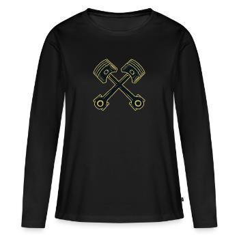 Piston with connecting rod - Women's Premium Organic Long Sleeve Shirt - black - Front - Julia (174cm)