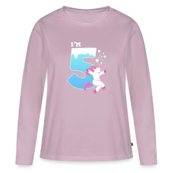 Patinage sur glace Patinage sur glace Patinage sur glace - T-shirt manches longues Premium bio Femme - rose poudré - Devant - Julia (174cm)