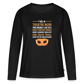 Théâtre - T-shirt manches longues Premium bio Femme - noir - Devant - Julia (174cm)