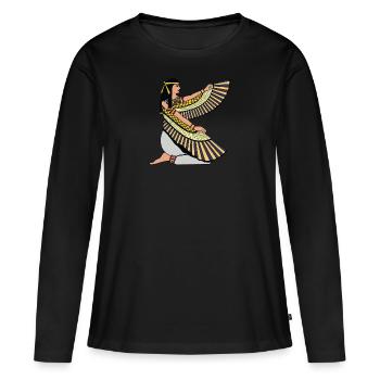 Egypt Pharaoh - Women's Premium Organic Long Sleeve Shirt - black - Front - Julia (174cm)