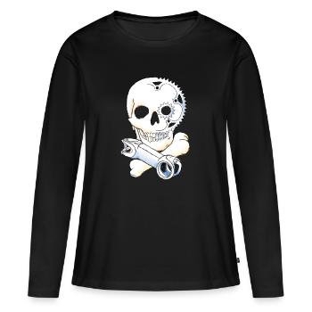 Sir Stemalot - T-shirt manches longues Premium bio Femme - noir - Devant - Julia (174cm)