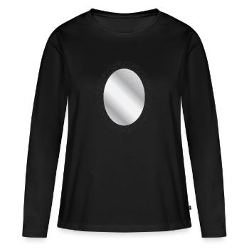 Miroir - T-shirt manches longues Premium bio Femme - noir - Devant - Julia (174cm)