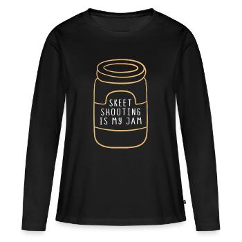 Schützenkönig Tontauben Scheiben Schützenfest - Frauen Premium Bio Langarmshirt - Schwarz - Vorne - Julia (174cm)