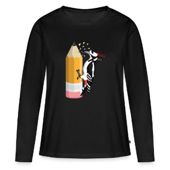 Nice and sharp - Women's Premium Organic Long Sleeve Shirt - black - Front - Julia (174cm)