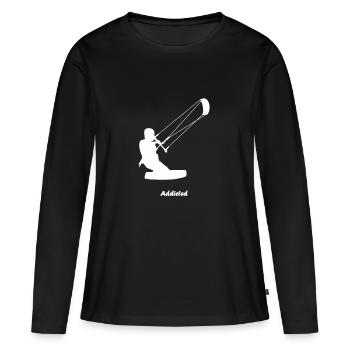 kiteboarder - T-shirt manches longues Premium bio Femme - noir - Devant - Julia (174cm)