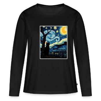 KATZEN PORTRAI - Frauen Premium Bio Langarmshirt - Schwarz - Vorne - Julia (174cm)