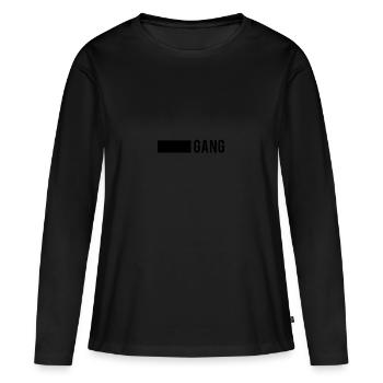 GANG - Frauen Premium Bio Langarmshirt - Schwarz - Vorne - Julia (174cm)