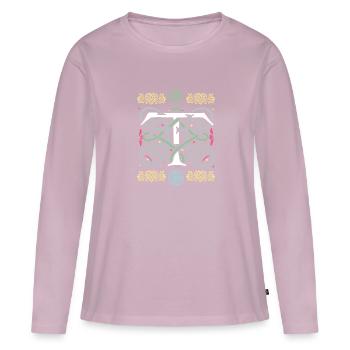 T - Frauen Premium Bio Langarmshirt - Altrosa - Vorne - Julia (174cm)