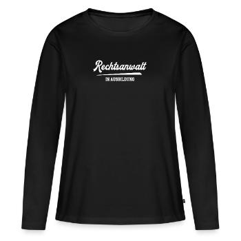 Ausbildung Rechtsanwalt Anwalt Staatsanwalt Jurist - Frauen Premium Bio Langarmshirt - Schwarz - Vorne - Julia (174cm)