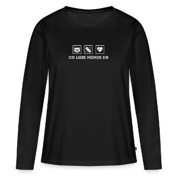 Arzt Kinderarzt Mediziner Doktor Kinderärzte Ärzte - Frauen Premium Bio Langarmshirt - Schwarz - Vorne - Julia (174cm)