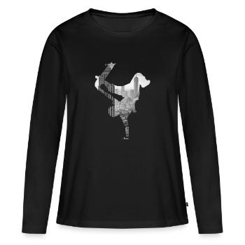 skate skate skate sk8 skate - T-shirt manches longues Premium bio Femme - noir - Devant - Julia (174cm)