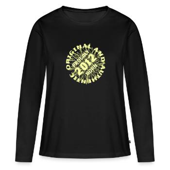 Authentique 2012 - T-shirt manches longues Premium bio Femme - noir - Devant - Julia (174cm)