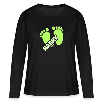 Naissance Harry - T-shirt manches longues Premium bio Femme - noir - Devant - Julia (174cm)