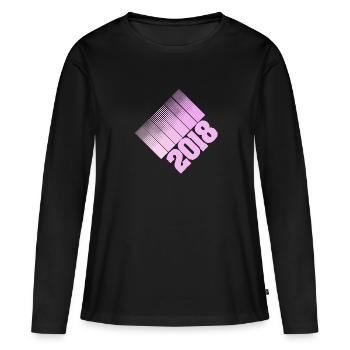 Eltern 2018 - Frauen Premium Bio Langarmshirt - Schwarz - Vorne - Julia (174cm)