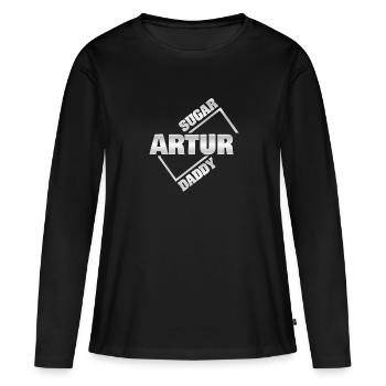 Artur dans le rôle de Sugar Daddy - T-shirt manches longues Premium bio Femme - noir - Devant - Julia (174cm)