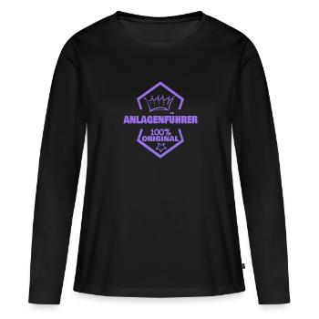 Plant operator as work - Women's Premium Organic Long Sleeve Shirt - black - Front - Julia (174cm)