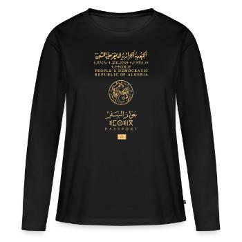 Algerischer Pass - Frauen Premium Bio Langarmshirt - Schwarz - Vorne - Julia (174cm)
