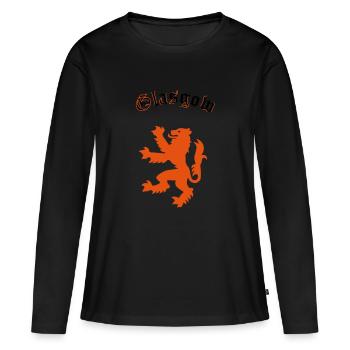 Glasgow - T-shirt manches longues Premium bio Femme - noir - Devant - Julia (174cm)