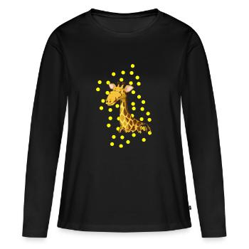 Safari Zoo Animal Safari Zoo - T-shirt manches longues Premium bio Femme - noir - Devant - Julia (174cm)