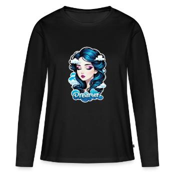 Dreamer - Dreamer - Dreamer - Dream - Reverie - Women's Premium Organic Long Sleeve Shirt - black - Front - Julia (174cm)