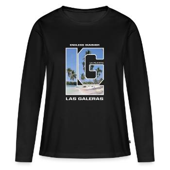 Las Galeras - République dominicaine - T-shirt manches longues Premium bio Femme - noir - Devant - Julia (174cm)