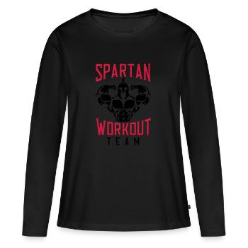 spartan fitness sparta - T-shirt manches longues Premium bio Femme - noir - Devant - Julia (174cm)