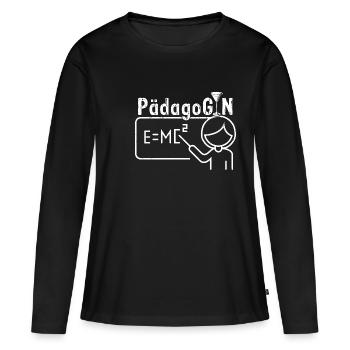 PädagoGIN - Geschenk für Gin Liebhaberin Gin Spruc - Frauen Premium Bio Langarmshirt - Schwarz - Vorne - Julia (174cm)