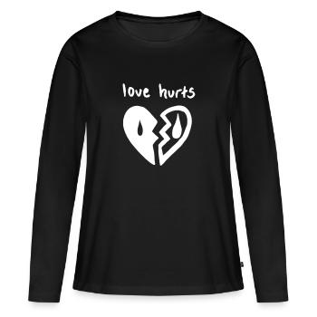 Love hurts. Heartache and partnership - Women's Premium Organic Long Sleeve Shirt - black - Front - Julia (174cm)