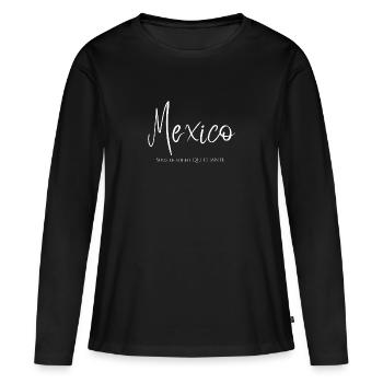 Mexico - T-shirt manches longues Premium bio Femme - noir - Devant - Julia (174cm)