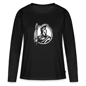 Sparte Spartiate Guerrier Roman Gladiateur Antique - T-shirt manches longues Premium bio Femme - noir - Devant - Julia (174cm)